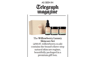 The Telegraph recommends Willowberry in its pick of Christmas beauty gift sets